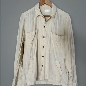 GANT Rugger Cream Slubber Button Up Shirt